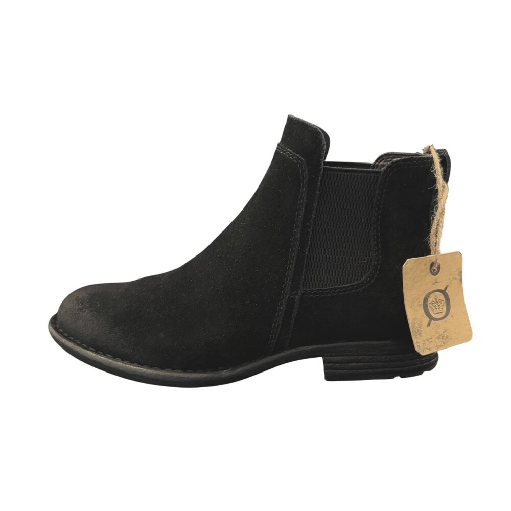 Born Laney Chelsea Boots Women's Black Suede Ankle, Size 6.5M NWOB - Picture 1 of 10